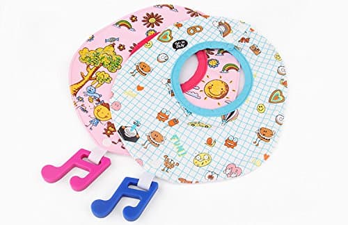 Saron Tech-Waterproof Cotton Bib Easily Wipes Clean Comfortable Soft Baby Bibs Keep Stains Off -Spend Less Time Cleaning after Meals with Babies or Toddlers! Set of 2 Colors( Blue & Pink)