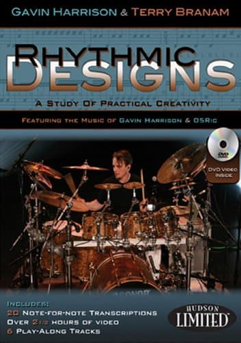 Gavin Harrison/Terry Branam: Rhythmic Designs - A Study Of Practical Creativity. Sheet Music, DVD (Region 0) for Drums