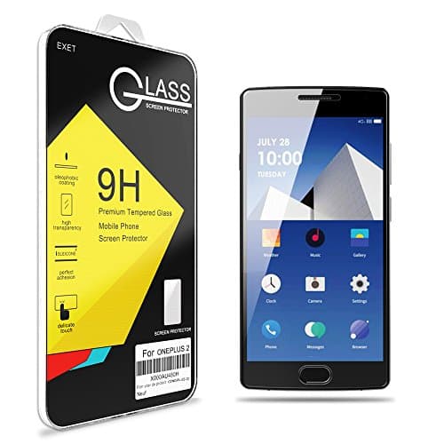 WOEXET Screen Protector for OnePlus 2 Ultra-Clear Premium Tempered Glass Screen Protector Film with 9H Hardness and Easy Bubble-Free Installation