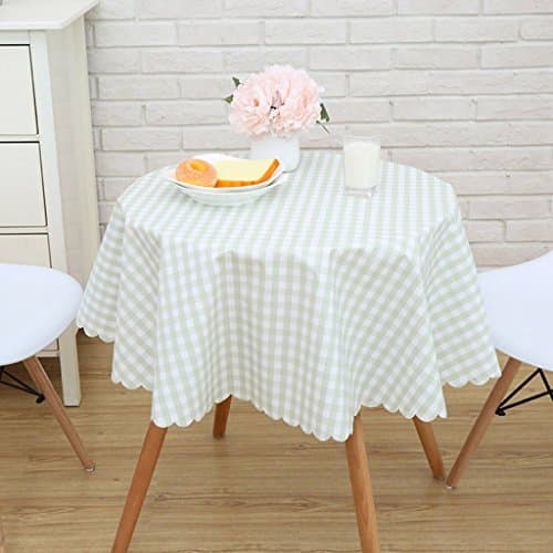 Qiao jin Tablecloth PVC Waterproof Tablecloth Geometric Patterns Round Tablecloth Tea Table Cover Towels (Color : #8, Size : Round-135cm)