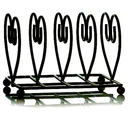 Deluxe Heart Shape Breakfast Table Toast Rack (14 x 11 x 11cm) (Black)