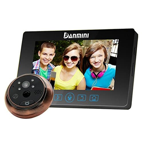 Intelligent Electronic cat's eye Security door mirror PIR motion detection Visual doorbell ,300W pixels, 4.3 inches