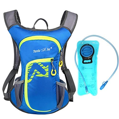 Rullaco 12L Hydration Pack with 2L Water Bladder – Waterproof Camping Hiking Running Biking Trekking Climbing Cyclng Hydration Backpack & Rucksack – Sports Outdoor Water Reservoir Bag For Women Men (Blue)