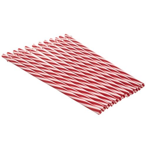 Mixology Re-usable Drinking Straws Red/White Stripe Pack of 12
