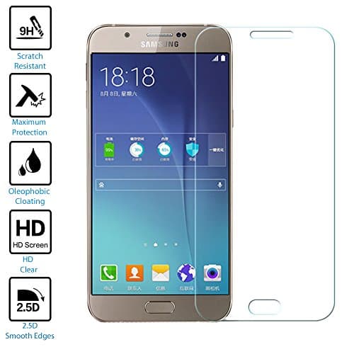 PRESTiQ Touch Samsung Galaxy A8 tempered glass Screen protector / Protective foil for phones in high quality for your Samsung Galaxy A8 | 9H hardness rating |0.33mm thickness for great protection and maximum sensitivity