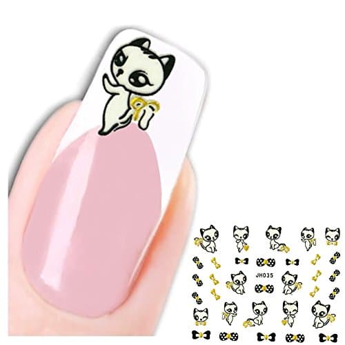 Just Fox – 3D Nail Sticker Foot Loop Bow Cat Nail Art False Nails