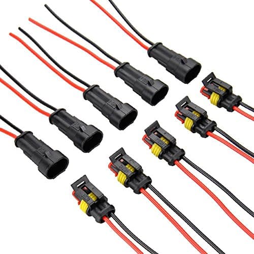 Honeysuck 2 Pin Electrical Car Waterproof Connector Plug with Wire