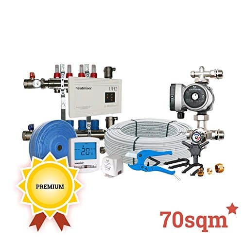 70sqm Premium Multi-Zone Wet/Water Underfloor Heating Kit, 4 Zone, Heatmiser, Grundfoss & Rifeng Products, 50 Year Guarantee
