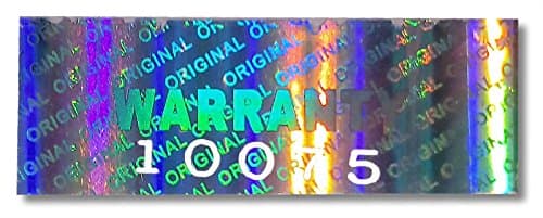30mm x 10mm WARRANTY Numbered Hologram Stickers, Rectangular Labels, Original, Tamper-Evident, Secure, Valid, Authentic, Genuine, Security