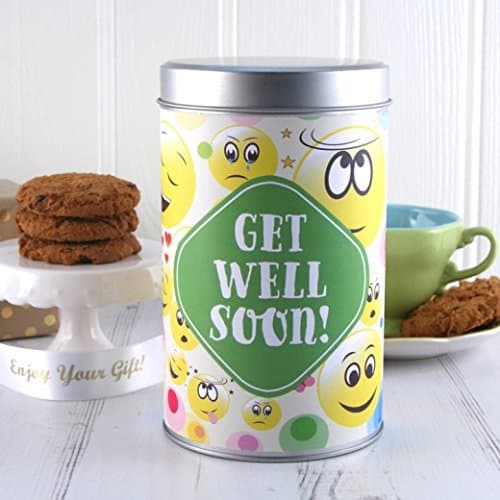 Get Well Gift Hamper - Gift in a Tin - Get Well Smiley Faces Available for Next Day Delivery to Hospital Gifts