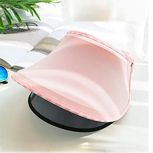 Strohhut NAN Hat Female Summer Retractable Big Ride Bicycle Empty Top Sunshade Korean Version Outdoor Cover Face Sunscreen UV Sun Hat Multicolor Optional (Color : Pink)