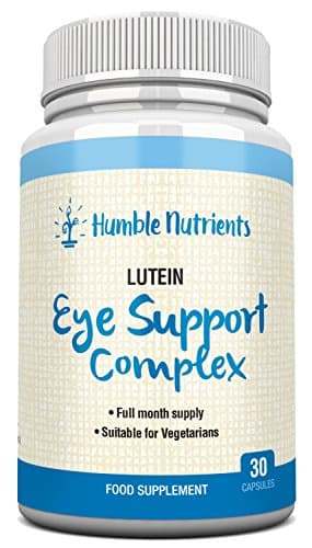 Lutein & Bilberry Eye Care Support Complex • enhanced with Grape Seed & Blackberry Extracts and Vitamin A Retinol to boost your Macular Health • 20mg per tablet • 30 Veg & Vegan tablets • Made in the UK by Humble Nutrients