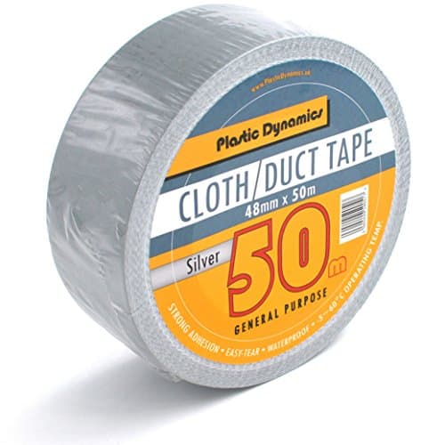 Plastic Dynamics® Cloth / Duct Tape 48mm x 50m x (Silver x1 Roll)