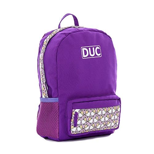 DUC Jr Sheep Print School Backpack, Purple Rucksack Made With Polyster 18L, For Kids, Children, Toddlers, Boys, Girls