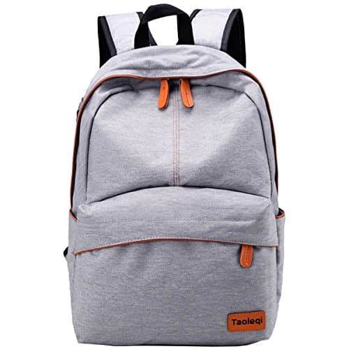 Super Modern Unisex Nylon School Bag Solid Color Backpack Hiking Backpack with Headphone Hole Cool Sports Backpack Laptop Bag for Womens Girls Childern