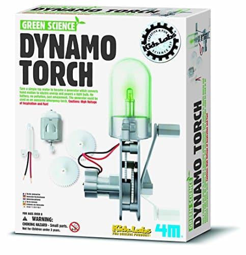 Create Your Own Clean Green Energy Dynamo Torch - Easy To Make Science Kit - New for 2015 Educational - Educational Toys & Games Present Gift Idea For Treat, Reward or Pocket Money Children Kids Boys Girls