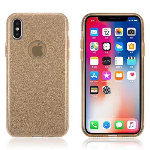 SORAKA for iphone X case , Nice sparkly flexible phone case 3 in 1 Protection Ultra-thin Shockproof TPU case for iphone X