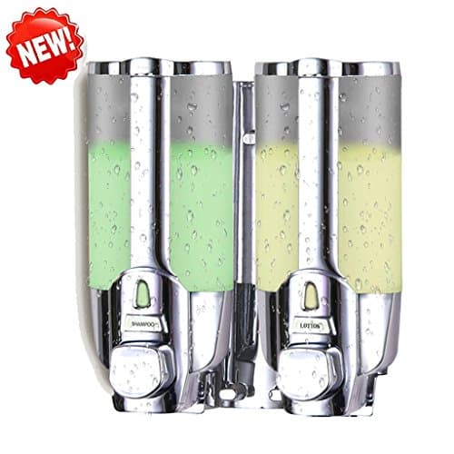 Teleost Soap Dispenser Wall Mount Pumps,Prevent Rust Bathroom & Shower Dispenser Suitable for Dispensing Shower Gel ,Shampoo,Washing Lotion(2*350ml)