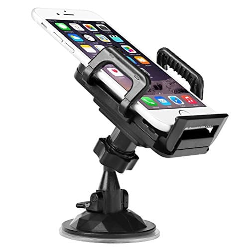 Car Mount, Repou 360 Degree Rotation Dashboard Phone Holder / Windshield Mount Cell Phone Holder / Universal Cradle Adjustable Cradle with Strong Sticky Gel Pad for iPhone, Samsung Galaxy, HTC, Nokia, Sony, LG, Blackberry, Nobia, Lenovo Moto and other Smartphones