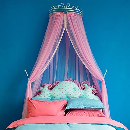 DexterityKing mosquito net Three-door mosquito net U-guide rail retractable mosquito nets Floor-standing curtain railings nets, yellow - three-doors, 180x220cm