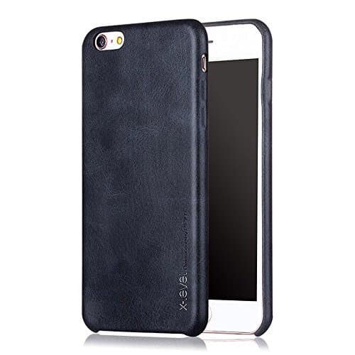 iPhone 6S Case - Slim Vintage PU Leather Case Cover for Apple iPhone 6 / 6S - Protective Case Sleek with Gift Package - Black