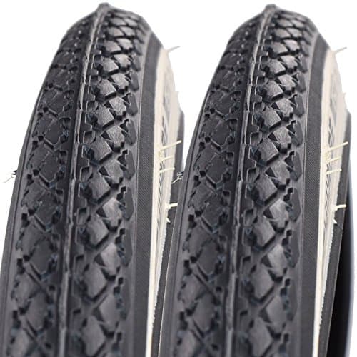 Schwalbe HS159 26" x 1 1/2 x 1 3/8 Bike Tyres - Black/White (Pair)