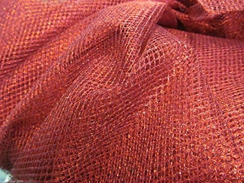 Red Metallic Mesh Net Fabric -150 cm Wide £4.99 metre
