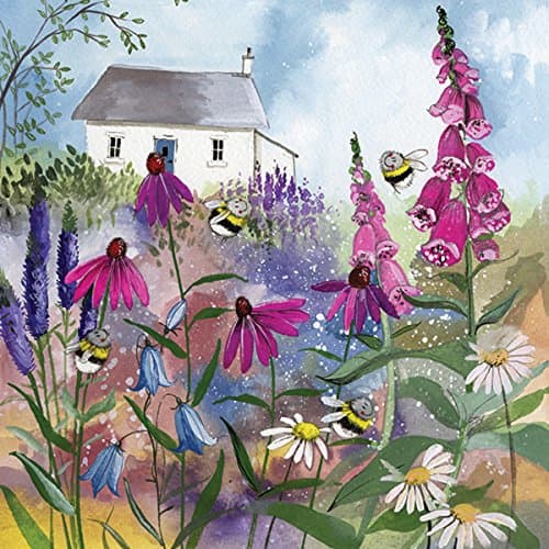 ALEX CLARK Bee Garden Blank Greeting Card