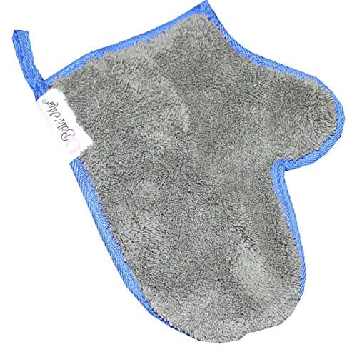 Tack Saver Charcoal Mitt with Blue Trim, One Size
