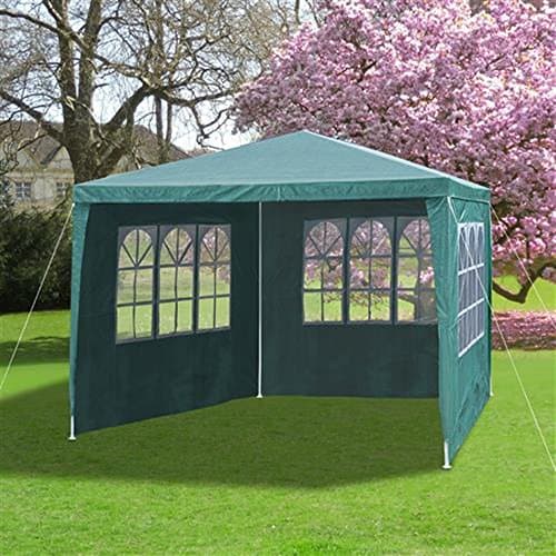 Cherryou New 3m x 3m 3m x 4m 3m x 6m 120g Waterproof Outdoor PE Garden Gazebo Marquee Canopy Party Tent (3x3, Green)