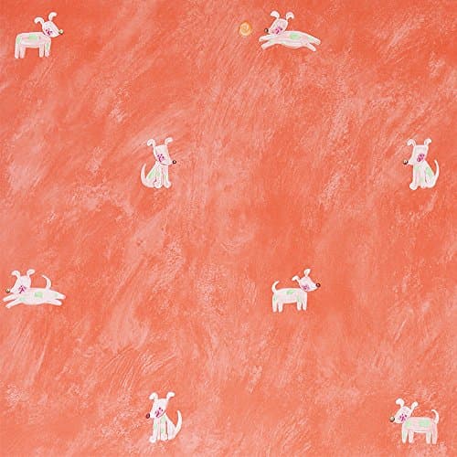 Designers Guild Orange Wallpaper Roll - Patterned Vinyl Pooch Design - P267-03
