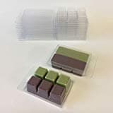 whicksnwhacks ® 50 Clear Plastic DUO CLAM SHELL Wax Melts Boxes. UK manufactured from 80% recycled plastic.