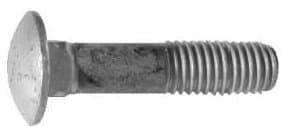 PFC 3/8"-16 NC x 5" Grade A Carriage Bolts Hot Dip Galvanized - 50 per Box