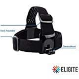 Eligite Head-Strap Camera-Mount for GoPro & Action Cameras – Anti-Slip, Quick-Clip, Waterproof and Travel-Friendly Design for Smooth POV Footage