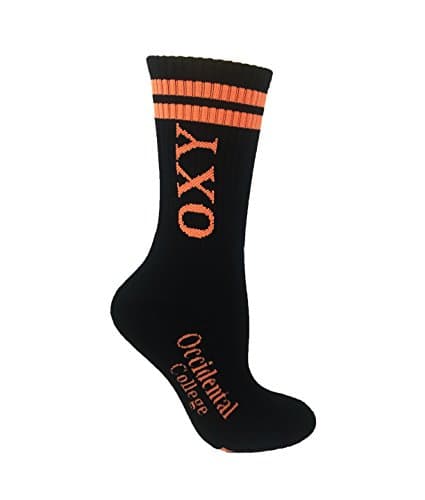 MOXY Socks Black with Orange Oxy Crew Socks