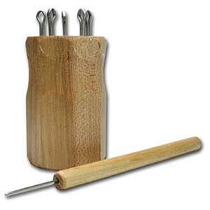 5 Pin Wire Wooden Knitting Spool