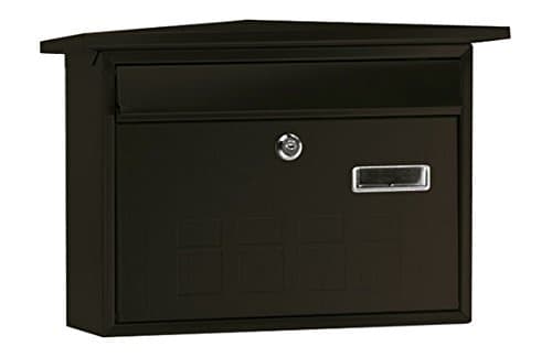 ARREGUI Decorative Post Box Wall Mounted Outside Steel Mail Box Stylish A4 – Magazine Size? High Quality Black