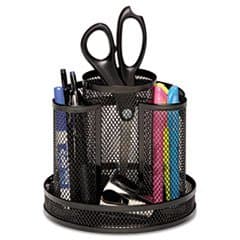 (6 Pack Value Bundle) ROL1773083 Wire Mesh Spinning Desk Sorter, Black