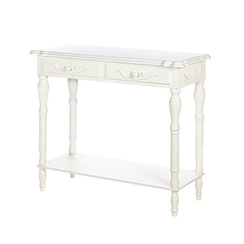 Koehler Home Decor Carved White Hallway Table
