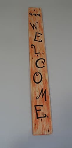 Double Sided Rustic Welcome Beach Sign with Merry Christmas on back for Entry or Front Porch on Reclaimed Wood, 2 Sided Holiday Sign, Porch Welcome Sign