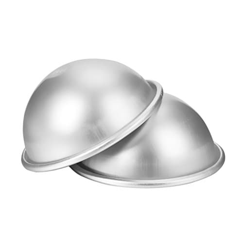 Newcomdigi Metal Bath Bomb Mold (1 Set with 2 Half Sphere), Durable Material and Perfect Size,2.76 Inch Incredible Ball Bath Fizzies Molds