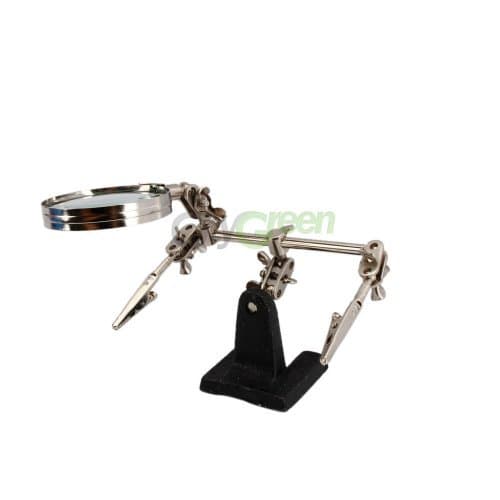 NEWEST 2014 Model!!! Third Hand Soldering Iron Stand Helping Hand vise Clamp Tool 5x Magnifying Glass in jwlr
