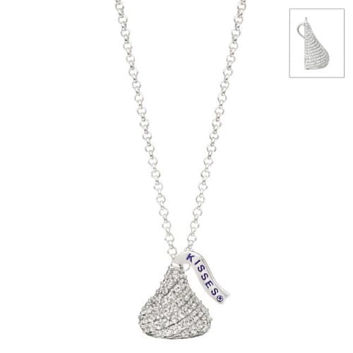Small Hershey's Kiss CZ Flat Back Pendant