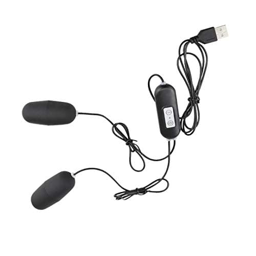 Robotic Toys USB Charging 12 Frequency Strong Vibration Massage Stimulate Dual Balls Flirting Erotic Female,Black