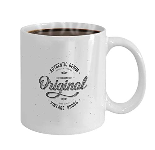 Personalized Gift Birthday, Anniversary, Customized Celebrating Gift White Tee Cup 11oz Original Apparel Print Gray Typography Fashion desi