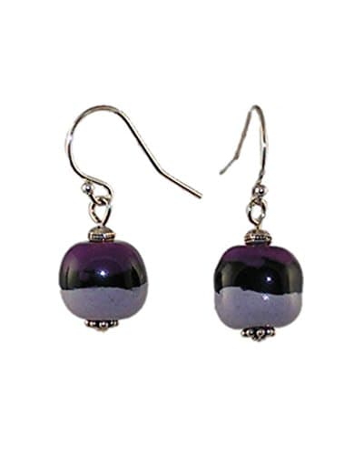 Small Purple Earrings - Kazuri Earrings