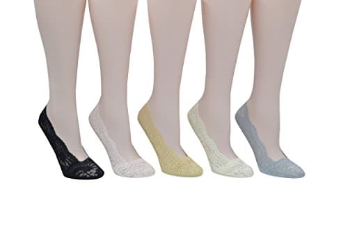 5-Pack Women's Ultra Low-Cut No Slip Sock Liners