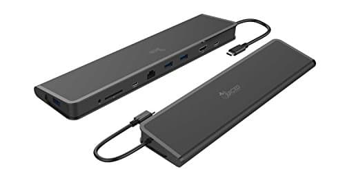 Juiced Systems ChockDOCK USB-C Laptop Docking Station - 3x USB 3.0 Ports - 1 SD Memory Card Input - HDMI Video Input - Gigabit Ethernet LAN Port - 1x USB-C Charging Port - 1x USB-C Data Port