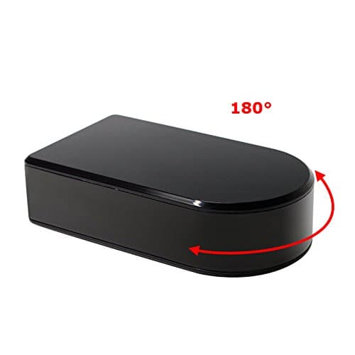 Wi-Fi Spy Camera Black Box with 180 degree pan and zoom, 10 hour battery life, P2P streaming nanny cam hidden camera – iPhone, Android, tablet or PC. Wireless DVR