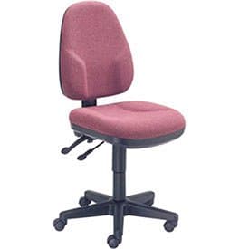 Operator Chair, Fabric Upholstery, Burgundy